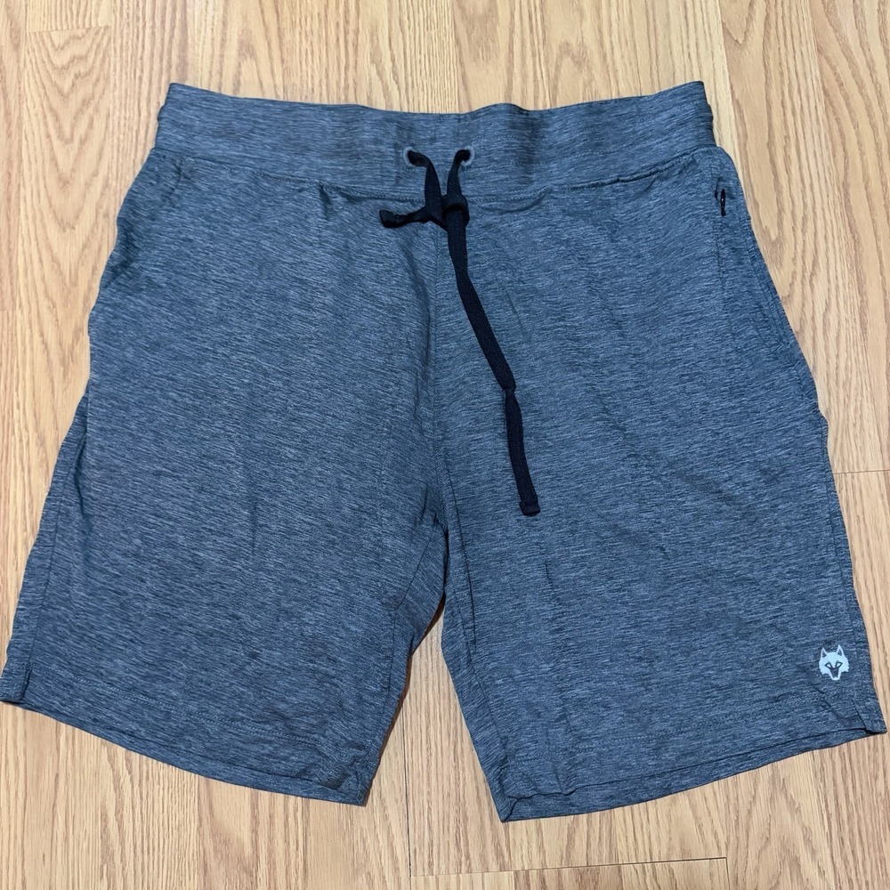 Greyson Shorts Mens Small Brrr Cooling Athletic Drawstring Heathered Charcoal
